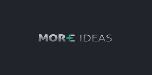简约现代风格的MORE+ IDEAS logo设计