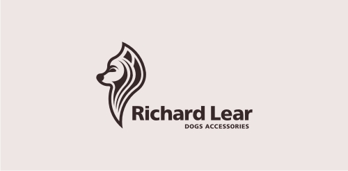 狗头图案的Richard Lear logo设计