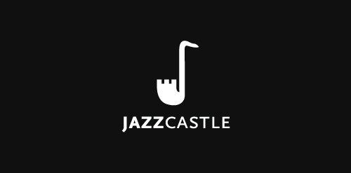 JazzCastle logo设计:简约爵士乐标志