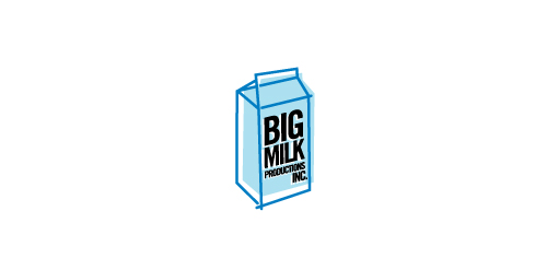 简约牛奶盒logo设计