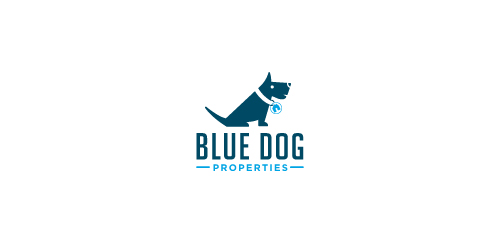 蓝狗logo设计:简洁动物形象与品牌标识