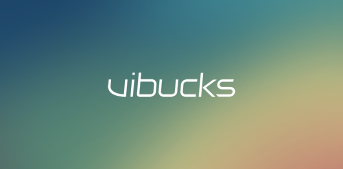 UI Buckucks Logo设计:简约渐变背景与现代字体