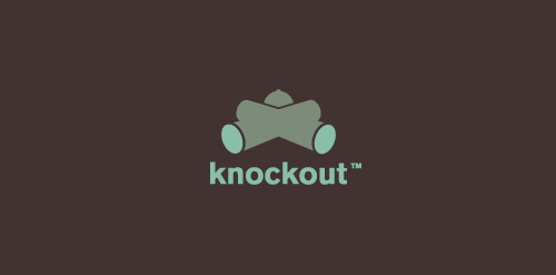 简约风格的'knockout'品牌logo设计