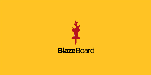 BlazeBoard logo设计:火焰与指引的结合