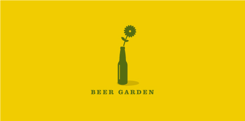 啤酒花园logo设计:简约自然风格