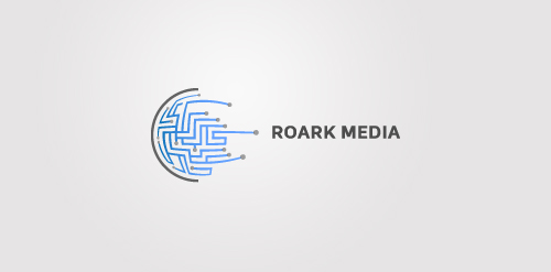 罗克媒体Logo设计:科技感十足的视觉标识