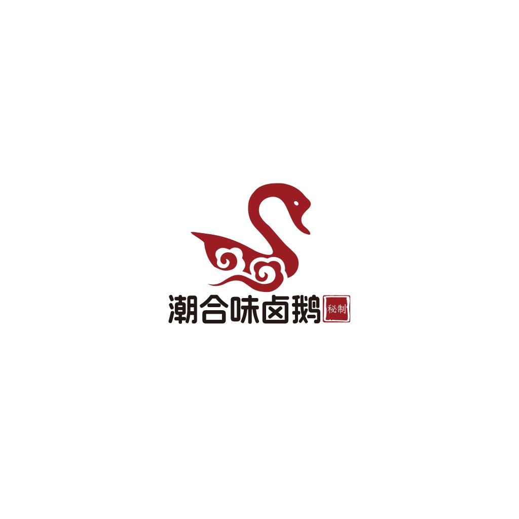 红色天鹅logo设计:简洁现代风格