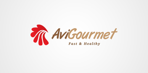 AviGourmet logo设计:快速健康餐饮品牌