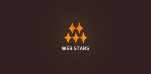 Web Stars Logo设计:简洁现代的网络品牌标识