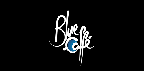 Blue Café logo设计:现代简约风格