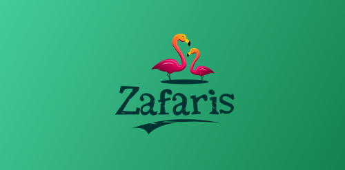 Zafaris Logo设计:热带风情的标志