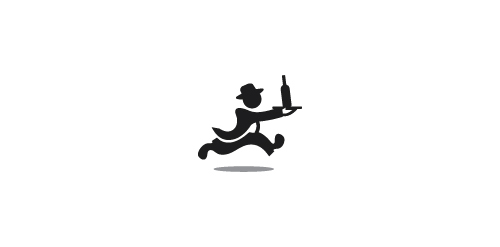 简洁酒类递送logo设计