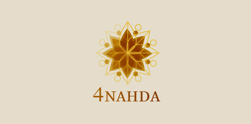 4NAHDA logo设计:简约几何图形与品牌标识