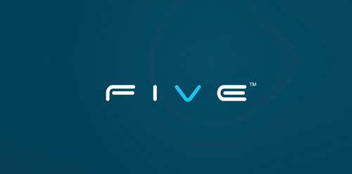 简约现代的'FIVE'标志设计
