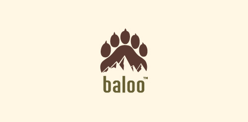 Baloo Logo设计:山地动物的足迹