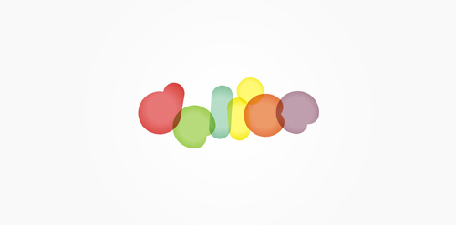 彩色渐变球形logo设计