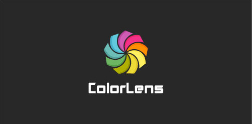 色彩斑斓的镜头logo设计