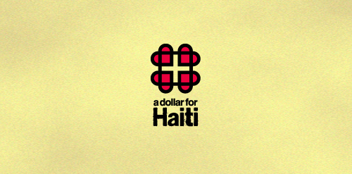 简洁大方的Haiti捐款logo设计