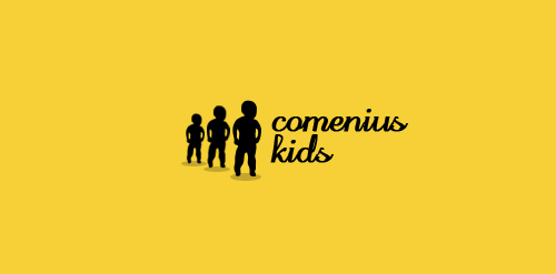 简洁明了的Comenius Kids Logo设计