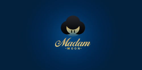 Madam Moon Logo设计:优雅与神秘的结合
