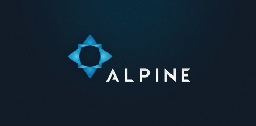 简约现代风格的Alpine Logo设计