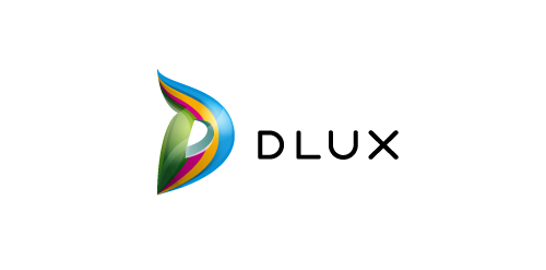 DLUX Logo设计:现代色彩渐变与抽象艺术