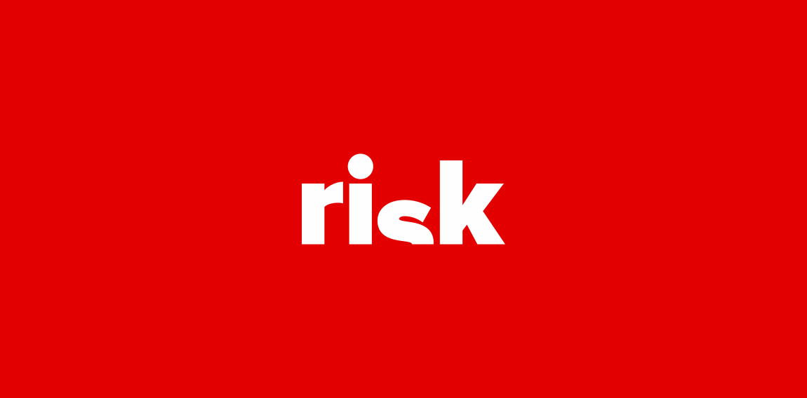 红色简洁风格的Risk Logo设计