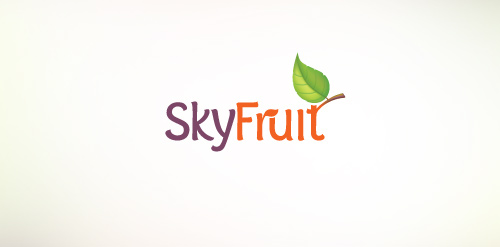SkyFruit Logo设计:简洁自然风格