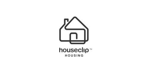 简约房屋剪影Logo设计