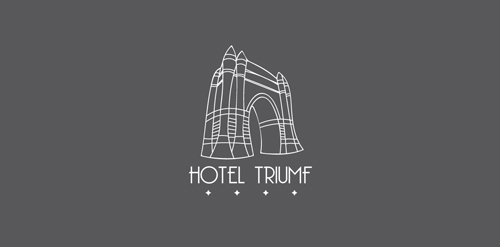 简约线条艺术酒店logo设计