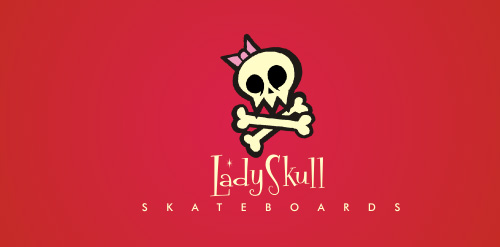 Lady Skull Skateboards Logo设计
