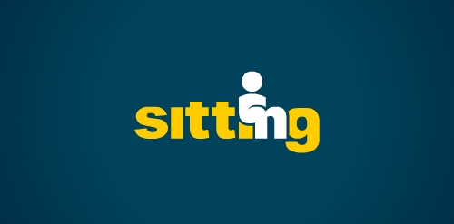 简洁明了的sitting logo设计