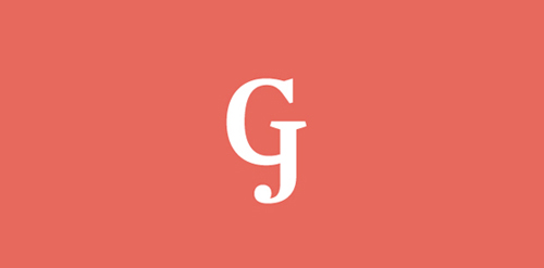 简约优雅的GJ字母logo设计