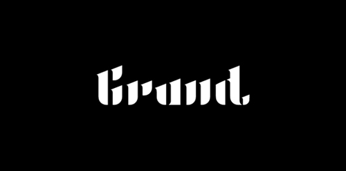极简主义风格的Grand字体logo设计