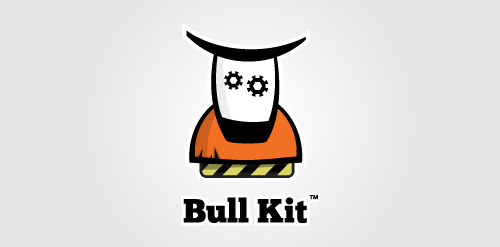 Bull Kit Logo设计:创意机械风格