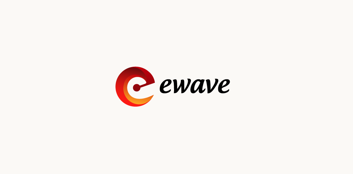 现代简洁的ewave logo设计