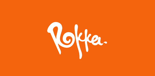 Rokker logo设计:创意手写风格