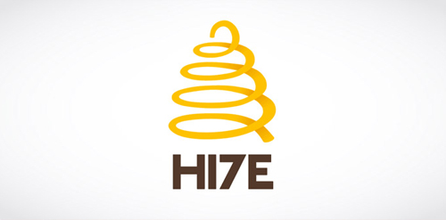 简洁现代的'HI7E'品牌logo设计