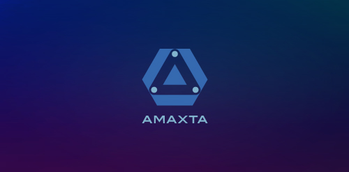现代简约风格的AMAXTA logo设计