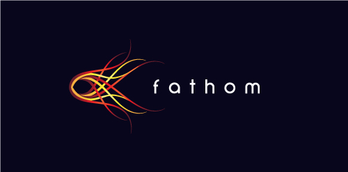 火焰风格的Fathom品牌logo设计