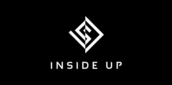 简约几何风格的'Inside Up'品牌logo设计