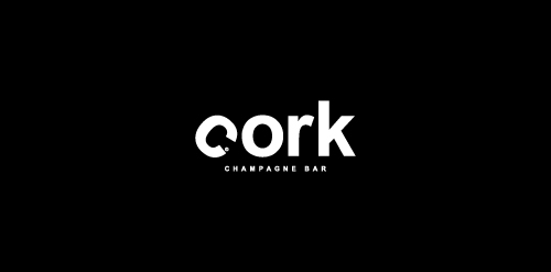 简约现代风格的Cork酒吧logo设计