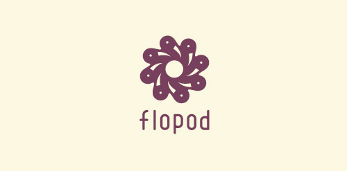 简约花卉logo设计