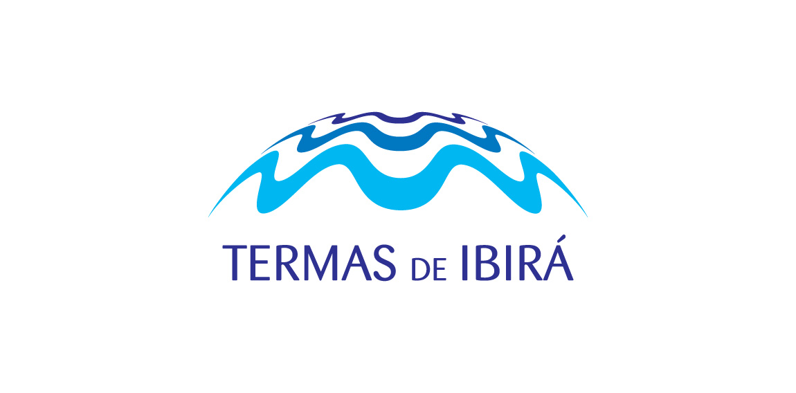 蓝色波浪水纹logo设计