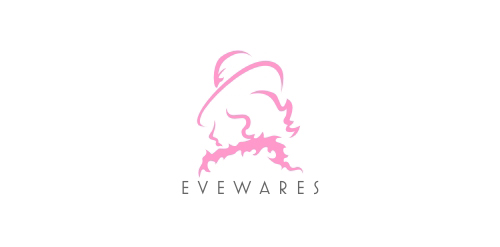 简约优雅女性头像logo设计