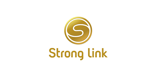金色S形链接logo设计