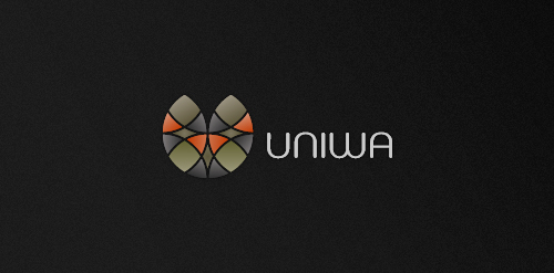 Uniwa Logo设计：简约几何图形与品牌标识