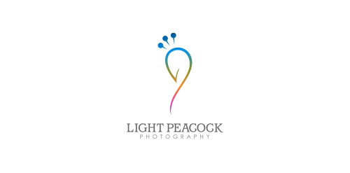 光孔雀摄影logo设计