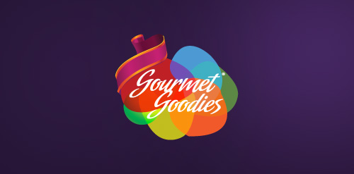 色彩斑斓的Gourmet Goodies Logo设计