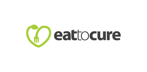 健康饮食logo设计:eattocure